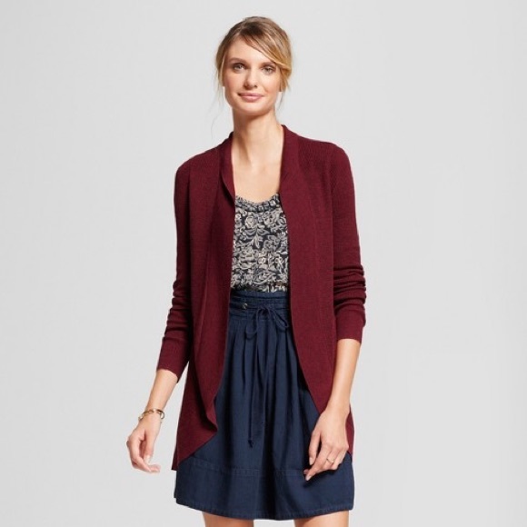 a new day Sweaters - A New Day 🍷 Cocoon Cardigan in Wine sz M